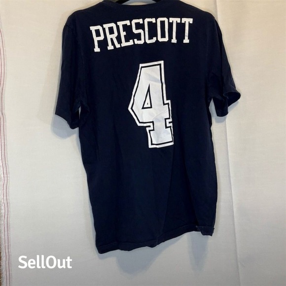 Nike Dallas Cowboys Dak Prescott #4 Men's XL Blue Standard T-Shirt - Picture 2 of 4